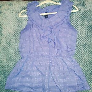 Purple ruffle top